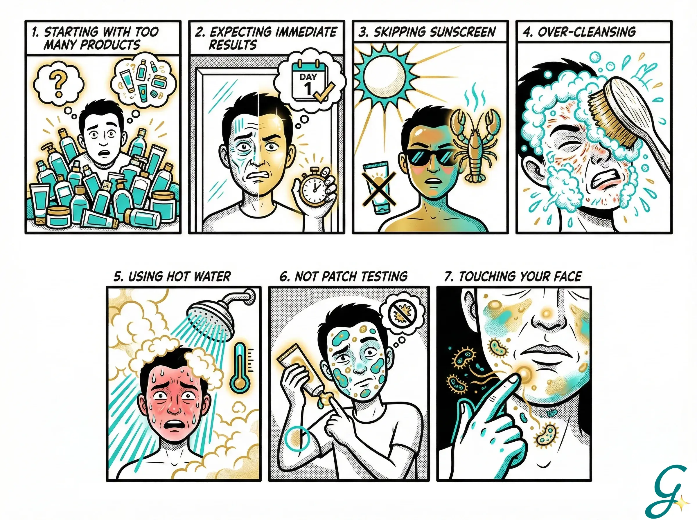 Common mistakes illustrated with do and don't examples