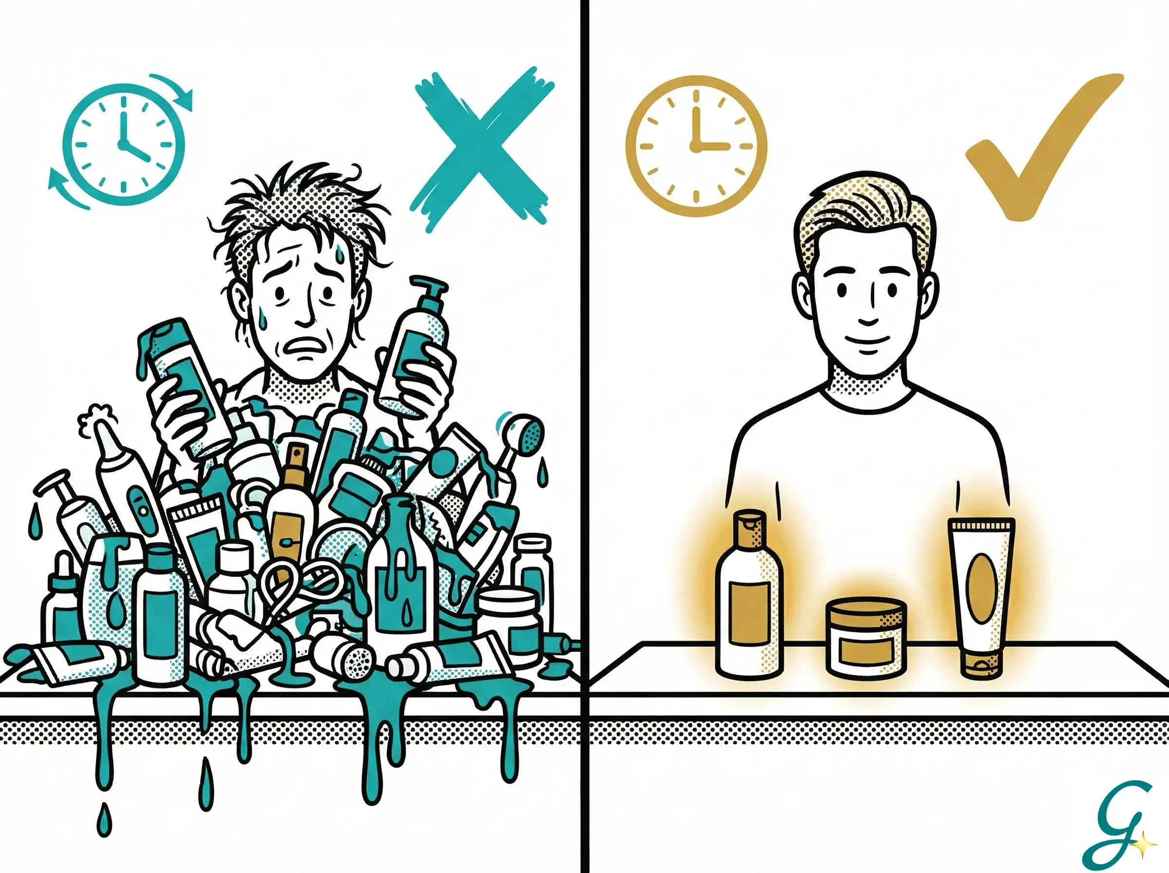 Example of over-complicated routine vs simplified effective routine