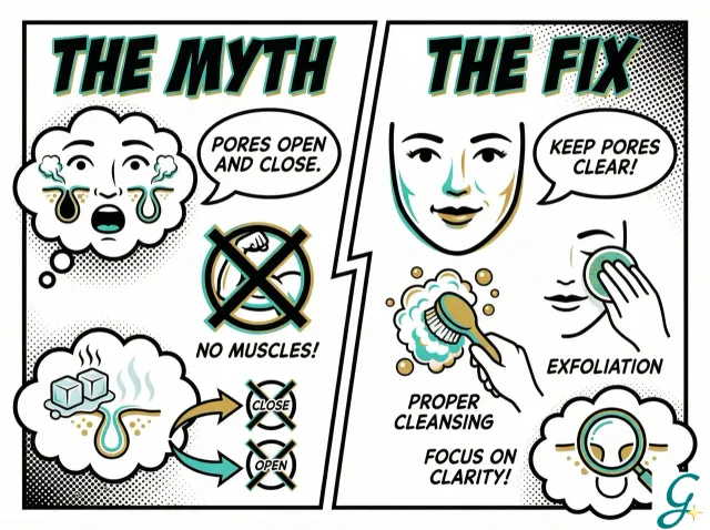 Myth vs fact infographic with visual corrections